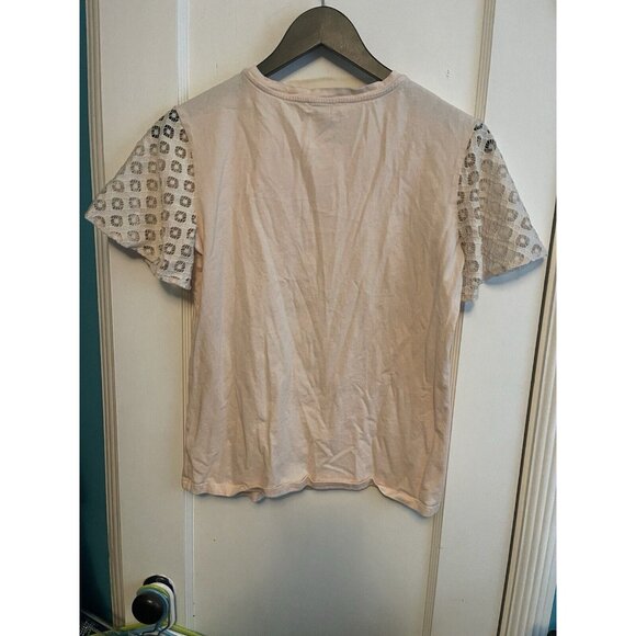 maette blush pink short sleeve top Small‎ - Picture 6 of 6